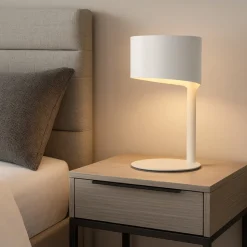 Abat jour camera da letto bianca design moderna