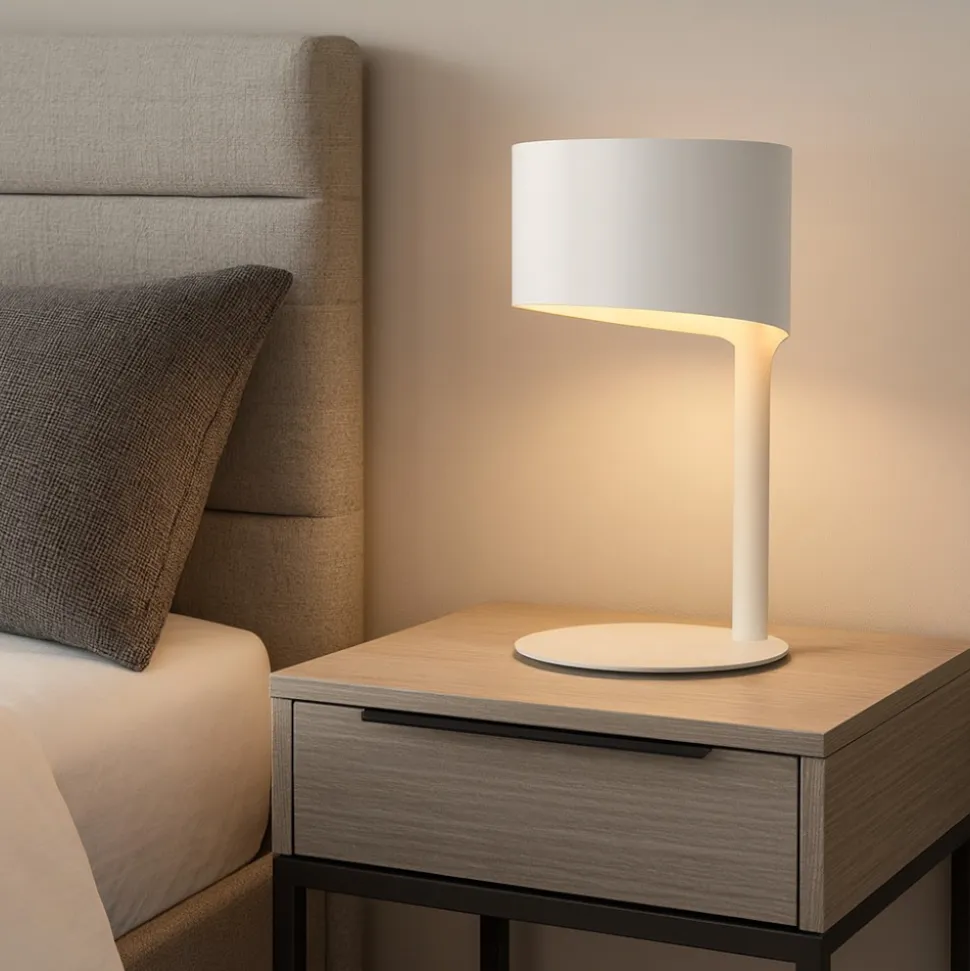 Abat jour camera da letto bianca design moderna