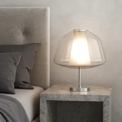 Abat jour camera da letto moderna to plight vetro trasparente