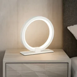Abat-jour da comodino bianca led per camera da letto moderna