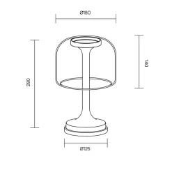 Abat-jour da comodino camera da letto maytoni spirito oro led 3000k