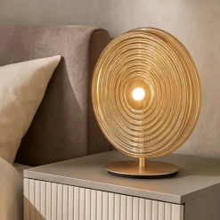 Abat-jour da comodino camera da letto ondaluce jokey led 3000k ambra