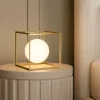 Abat-jour da comodino cube perenz oro sfera vetro