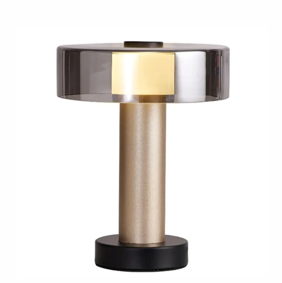 Abat jour da comodino design oro sabbiato per camera da letto