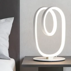 Abat-jour da comodino diva bianco gea luce design moderna