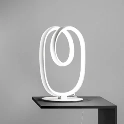 Abat-jour da comodino diva bianco gea luce design moderna