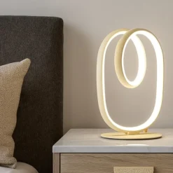 Abat jour da comodino diva oro gea luce design moderna