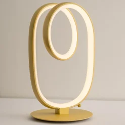 Abat jour da comodino diva oro gea luce design moderna