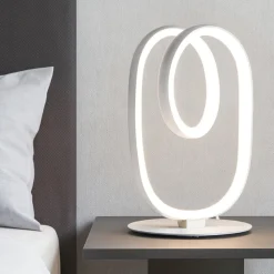 Abat jour da comodino diva titanio gea luce design moderna