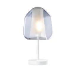 Abat jour da comodino double skin toplight moderna bianco blu