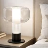 Abat-jour da comodino in vetro trasparente moderna fabas luce flick