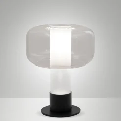 Abat-jour da comodino in vetro trasparente moderna fabas luce flick
