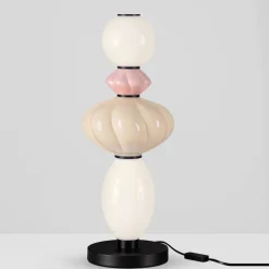 Abat-jour da comodino lampada moderna ceramica vetro led 16w 3000k