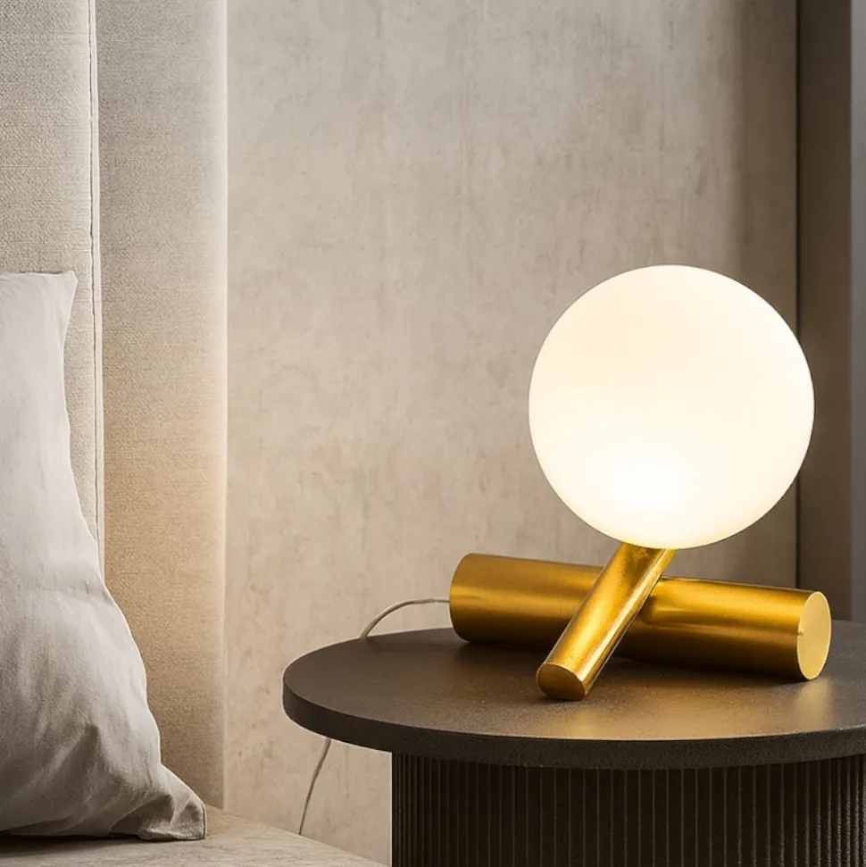 Abat jour da comodino led 3000k oro linea light rossini ca148fhgwdi