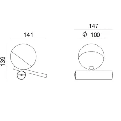 Abat jour da comodino led 3000k oro linea light rossini ca148fhgwdi