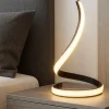 Abat-jour da comodino moderna led marrone ossido per camera da letto