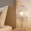 Abat-jour da comodino moderna toplight tender cromo