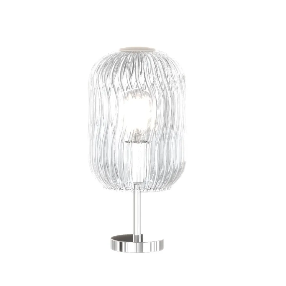 Abat-jour da comodino moderna toplight tender cromo