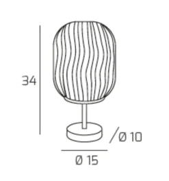 Abat-jour da comodino moderna toplight tender cromo