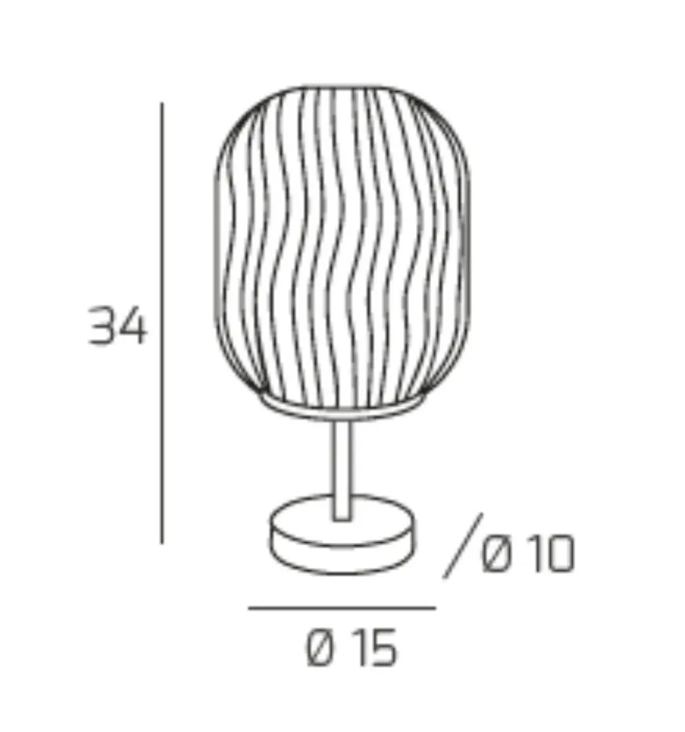 Abat-jour da comodino moderna toplight tender cromo