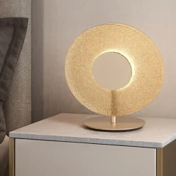 Abat-jour da comodino ondaluce lt candy led vetro ambra