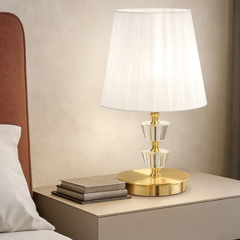 Abat jour da comodino pegaso tl1 oro per camera da letto