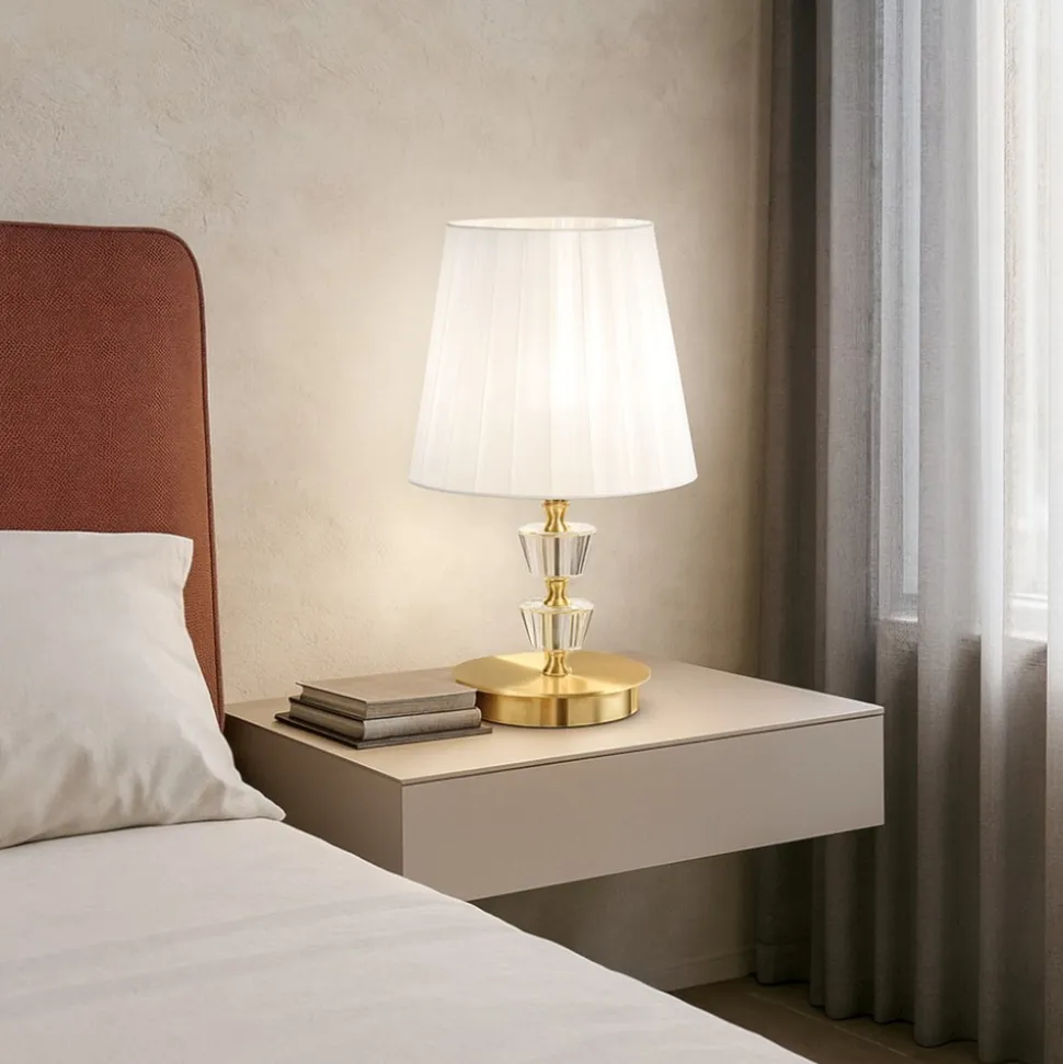 Abat jour da comodino pegaso tl1 oro per camera da letto