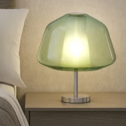 Abat-jour da comodino toplight vetro verde design moderna