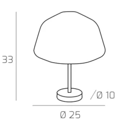 Abat-jour da comodino toplight vetro verde design moderna