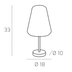 Abat-jour da comodino toplight moderna cromo vetro ambra
