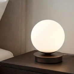 Abat-jour da comodino vivida pearl bronzo vetro bianco led 4w 3000k
