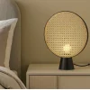 Abat-jour da conodino camera da letto rattan naturale