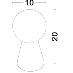 Abat-jour di cemento per comodino camera da letto moderna