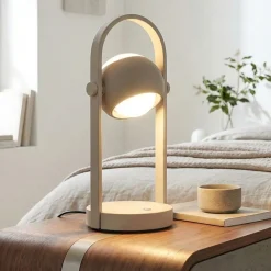 Abat-jour grigio antracite lampada portatile a batteria con telecomando