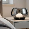 Abat-jour kave perenz moderna di vetro fume specchio lampada led 3000k