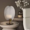 Abat-jour lamapada da comodino design conchiglia di vetro