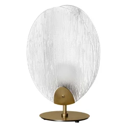 Abat-jour lamapada da comodino design conchiglia di vetro