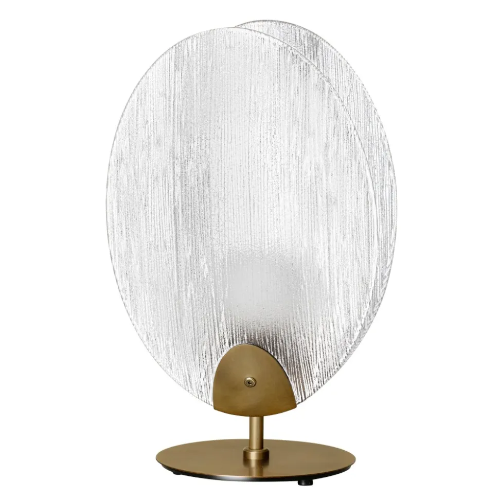 Abat-jour lamapada da comodino design conchiglia di vetro