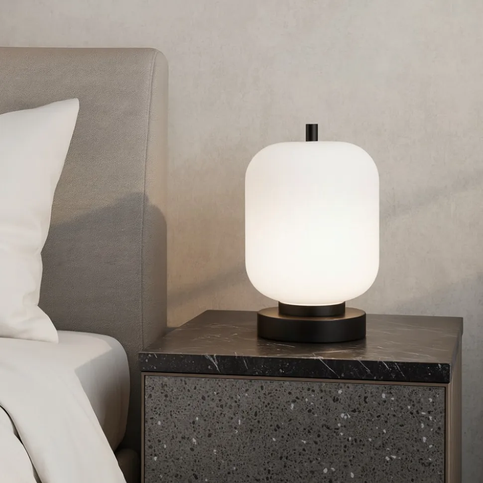 Abat jour lampada camera da letto nera bianca per moderna