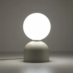 Abat-jour lampada da comodino bianca design moderna