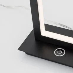 Abat-jour lampada da comodino nera led 12w 3000k design