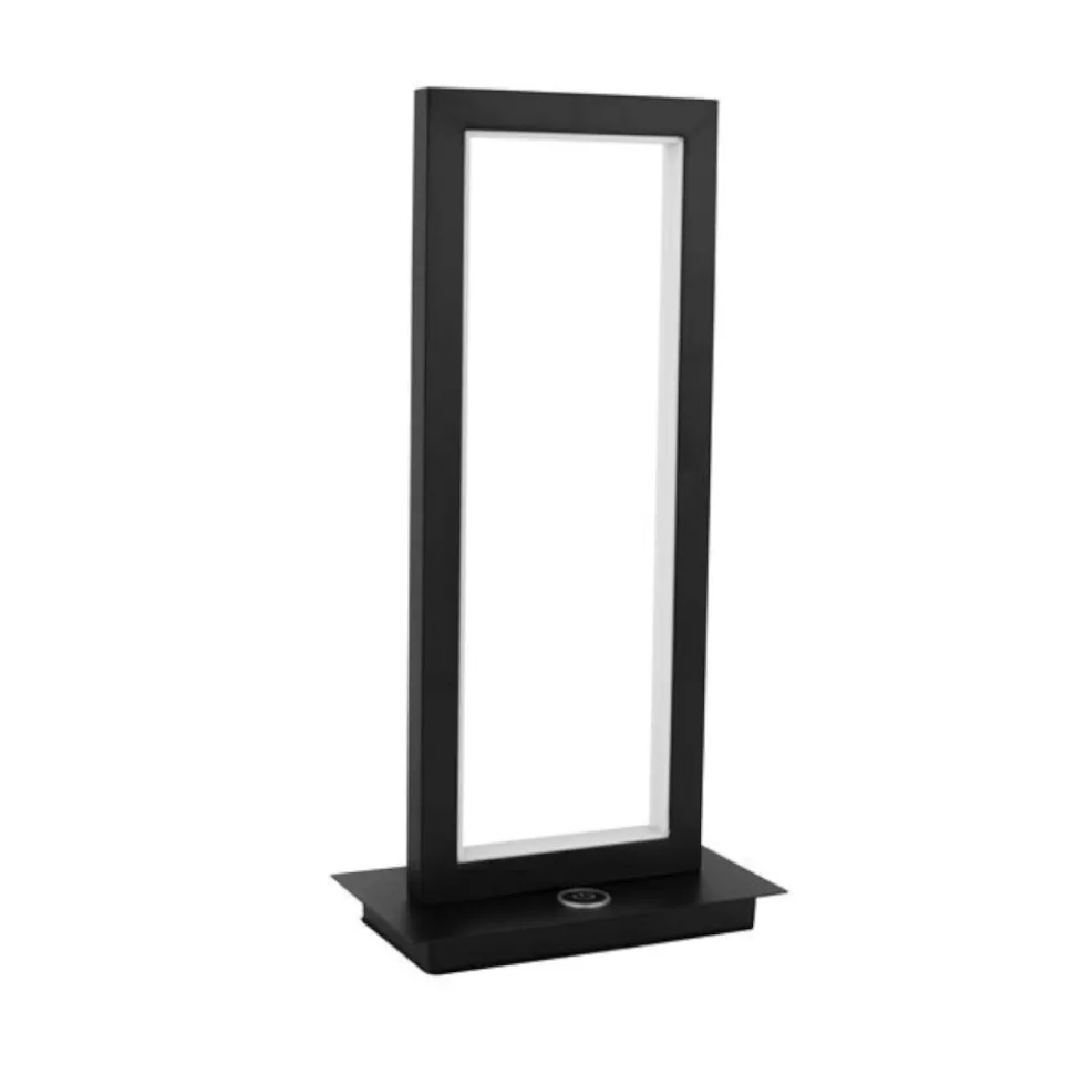 Abat-jour lampada da comodino nera led 12w 3000k design