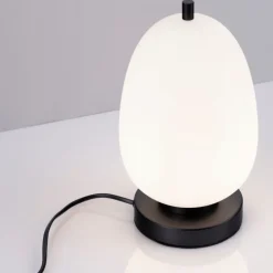 Abat jour lampada da comodino nera moderna