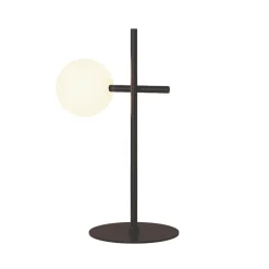 Abat-jour lampada da comodino moderna nera per camera da letto