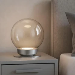 Abat jour lampada da comodino sfera 25cm di vetro miloox jotto