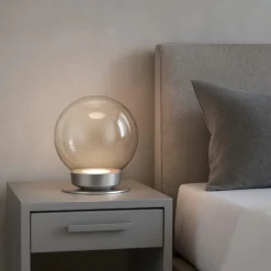 Abat jour lampada da comodino sfera 25cm di vetro miloox jotto