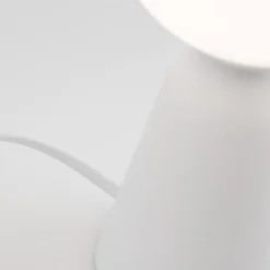 Abat-jour lampada da comodino bianca sfera di vetro moderna