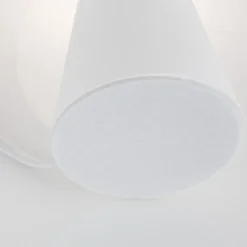 Abat-jour lampada da comodino bianca sfera di vetro moderna