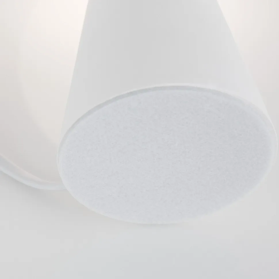 Abat-jour lampada da comodino bianca sfera di vetro moderna