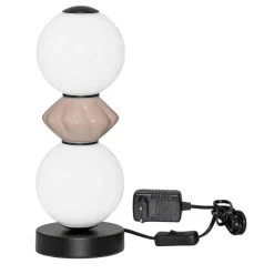 Abat-jour lampada da comodino moderna led 3000k vetro ceramica